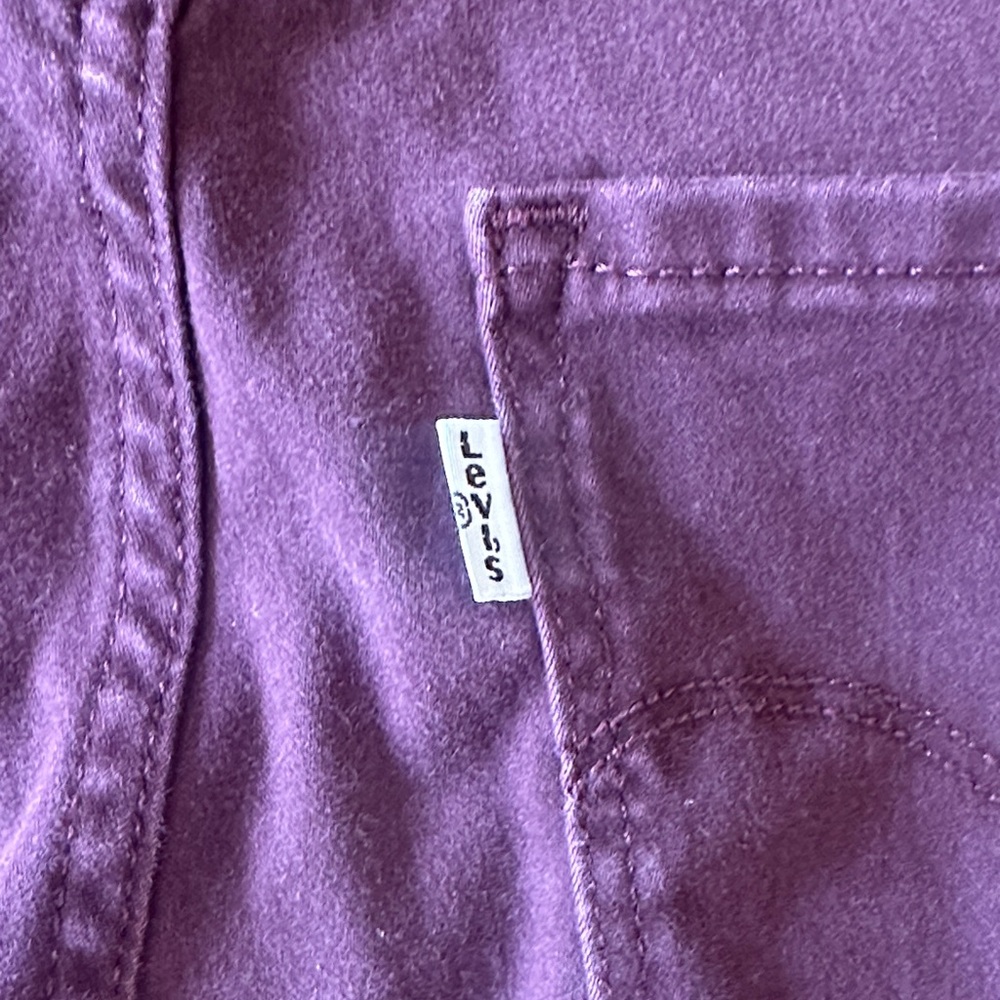 Levi's 721 High Rise Skinny Jeans in Deep Purple - Picture 5 of 10